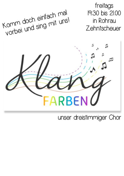 Klangfarben - sei dabei!